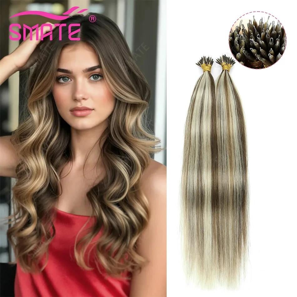 smate-remy-human-hair-nano-ring-extensions-straight-p6-613-12-26-inch-brazilian-hair-silky-no-tangle-for-women-hair-length