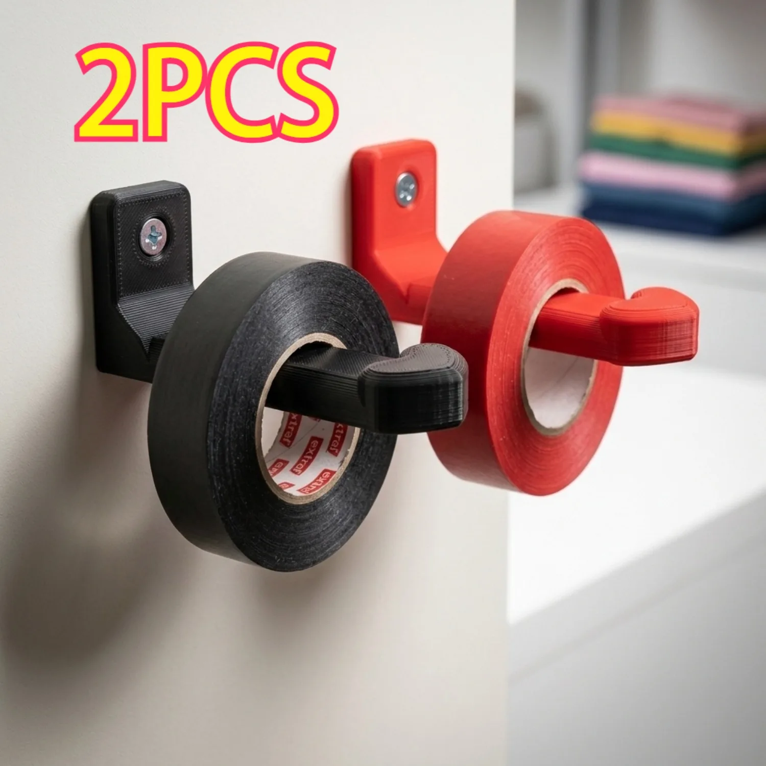2pcs Wall-Mounted Tool Rack (For Tape) Is Resistant to Deformation, Rust, And Falling, Providing a Secure Hold for Heavy Items