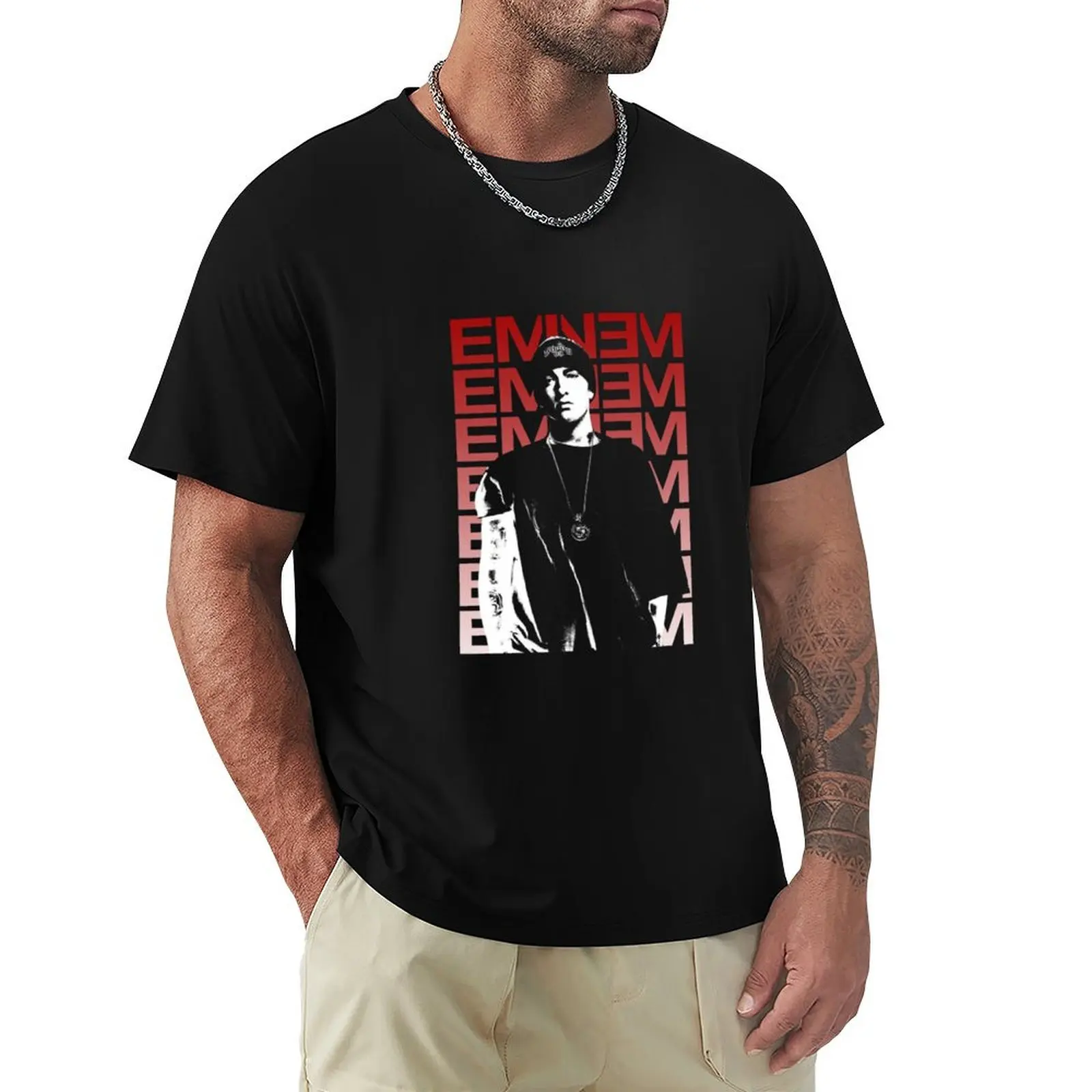 

rap em best selling Eminem T-Shirt Non-Shrink Basic Cotton T-Shirt