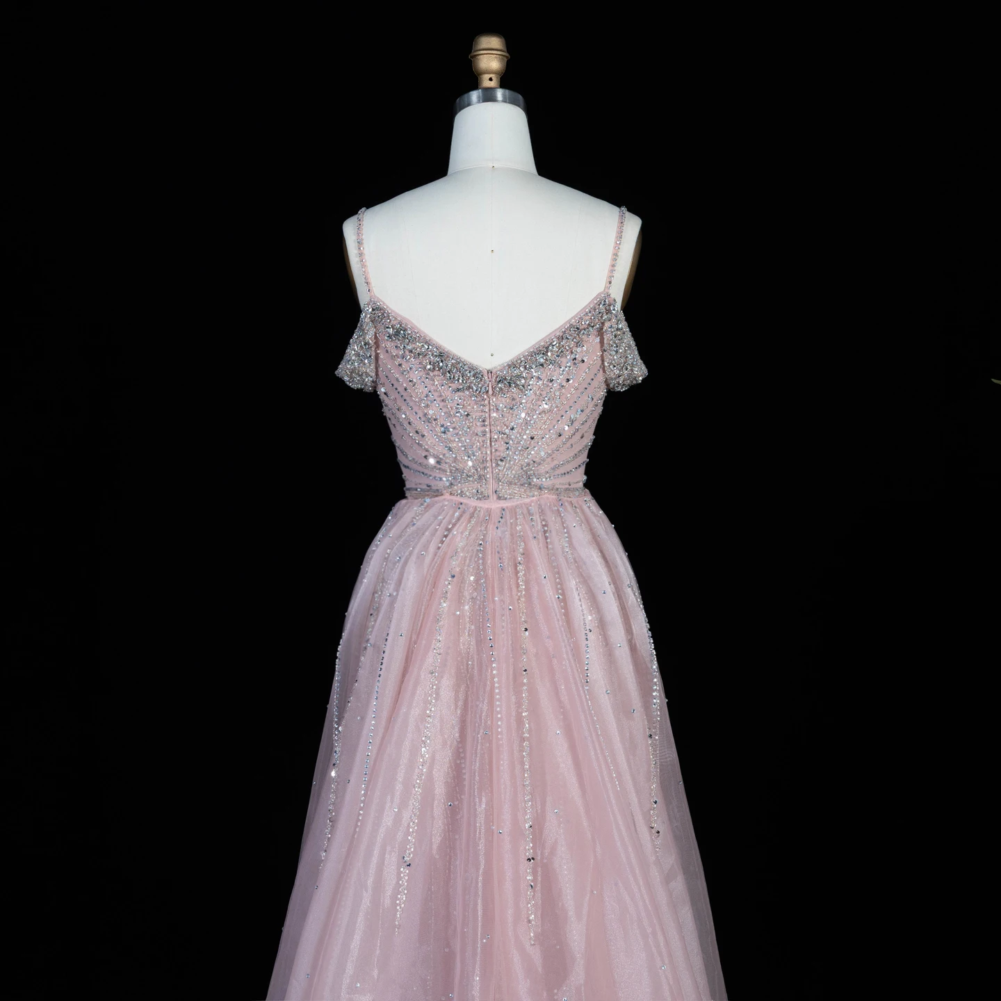 Sharon Said Abendkleid Luxuriöses Meerjungfrauenkleid aus Tüll mit Schulterfreiem Design und Spaghetti-Trägern Dubai Formelles Partykleid mit Überrock SS008 Maßanfertigung – Detail 18
