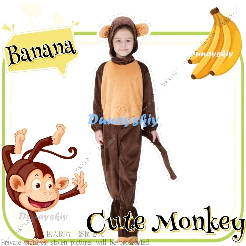 Combinaison de singe Kigurumi pour petits garçons et filles, costume de cosplay d'animaux mignons, vêtements de jeu 007, dessin animé