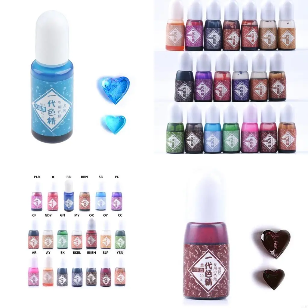   Epoxy Resin Pigment Transparent Tool 20 Colors DIY UV Epoxy Resin Colorant Craft