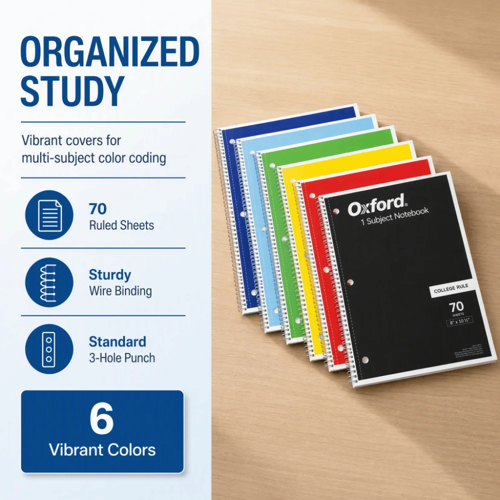 4Pcs Thickened Notebook Horizontal Line Inner Page 70 Sheets Exercise Book Flip Over Design Time Management Diary Weekly Planner