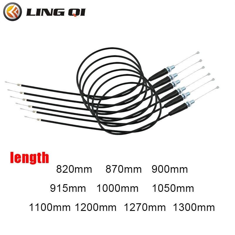LINGQI 레이싱 오토바이 스트레이트 헤드 스로틀 오일 케이블 라인, 피트 더트 모터 바이크 모토크로스 ATV 액세서리, 820mm ~ 1300mm