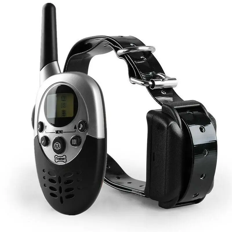 Multi-function Dog Trainer 1000M Waterproof Rechargeable LCD Remote Pet Dog Training Collar Electric Shock e Collar