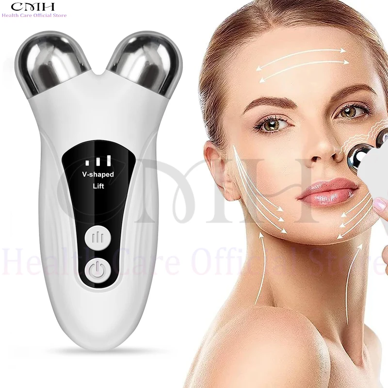 

CMH FaceCare Lifting Machine V-Face Roller Skin Rejuvenation Anti-Wrinkle Beauty Device EMS Facial Massager Roller Microcurrent