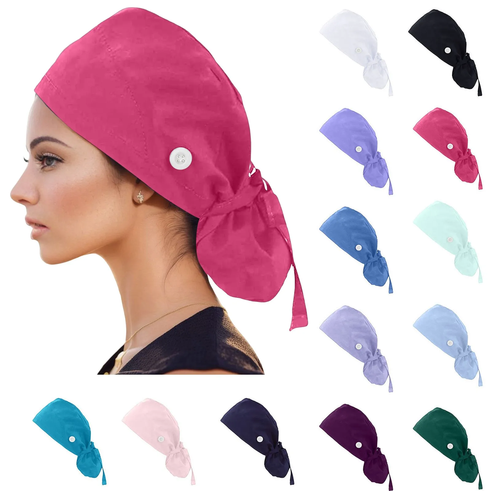 Scrub Cap Gorros Quirofano Mujer Wholesale Prices Cotton Lab Cap Pet Shop Hat Medical Surgical Caps Lab Doctor Working Cap