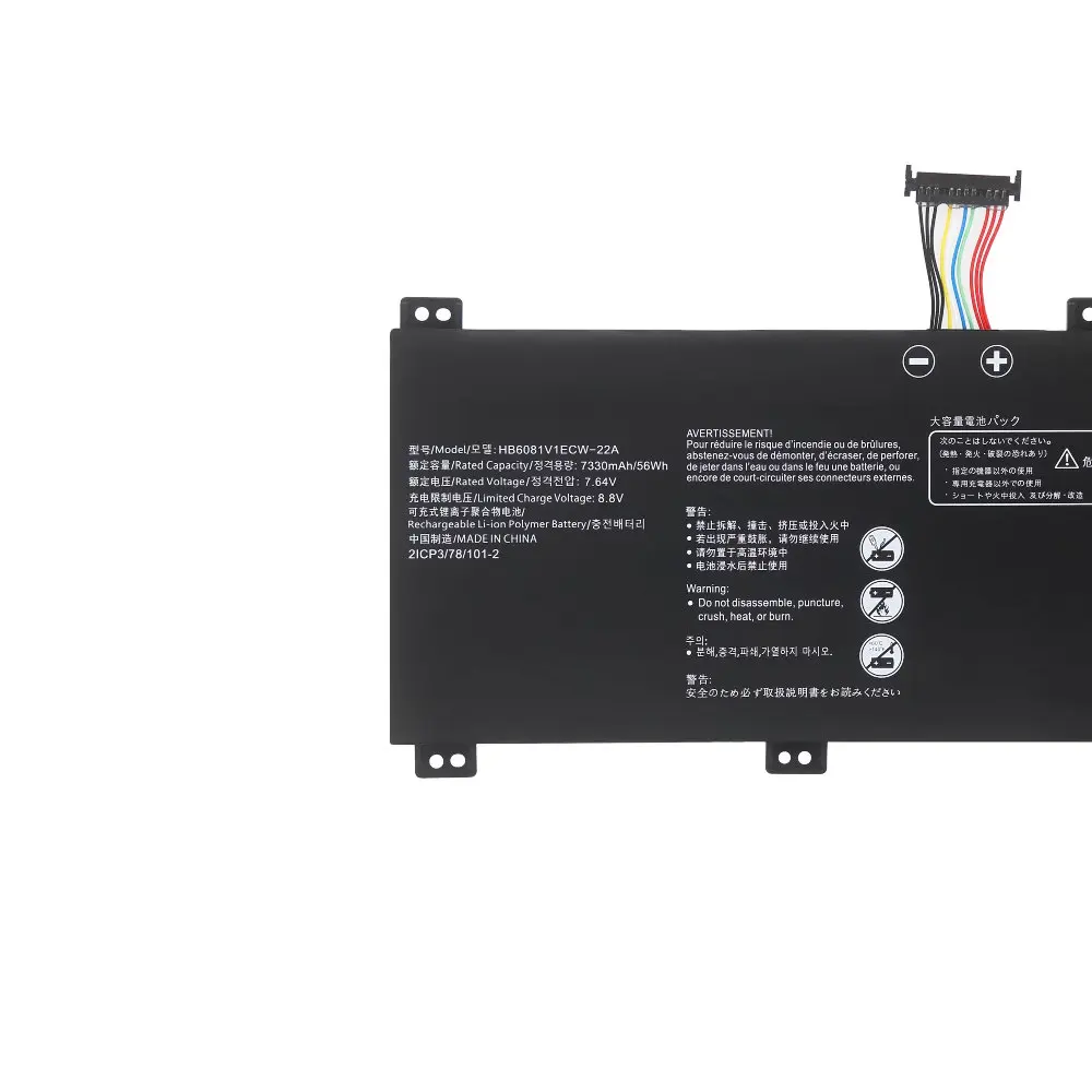 New HB6081V1ECW-22A 10Lines Laptop Battery For Huawei Honor MagicBook Pro HLYL-WFQ9 HLYL-WFP9 FRD-WFG9 FRD-WFD9 / WX9 7.64V 56WH