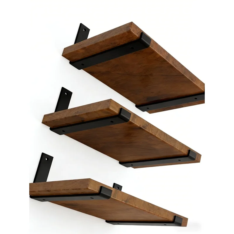 2-4Pieces10Inch-thick heavy-duty wall-mounted shelf brackets, floating shelf supports, wall decoration brackets, simple and mode