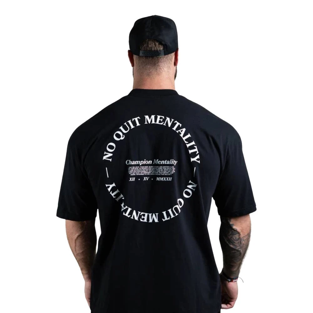 No Quit Mentality Classic Cbum GYM Fitness Sports Brand Graphic Tee Cotton Men Women T-Shirt Workout Top