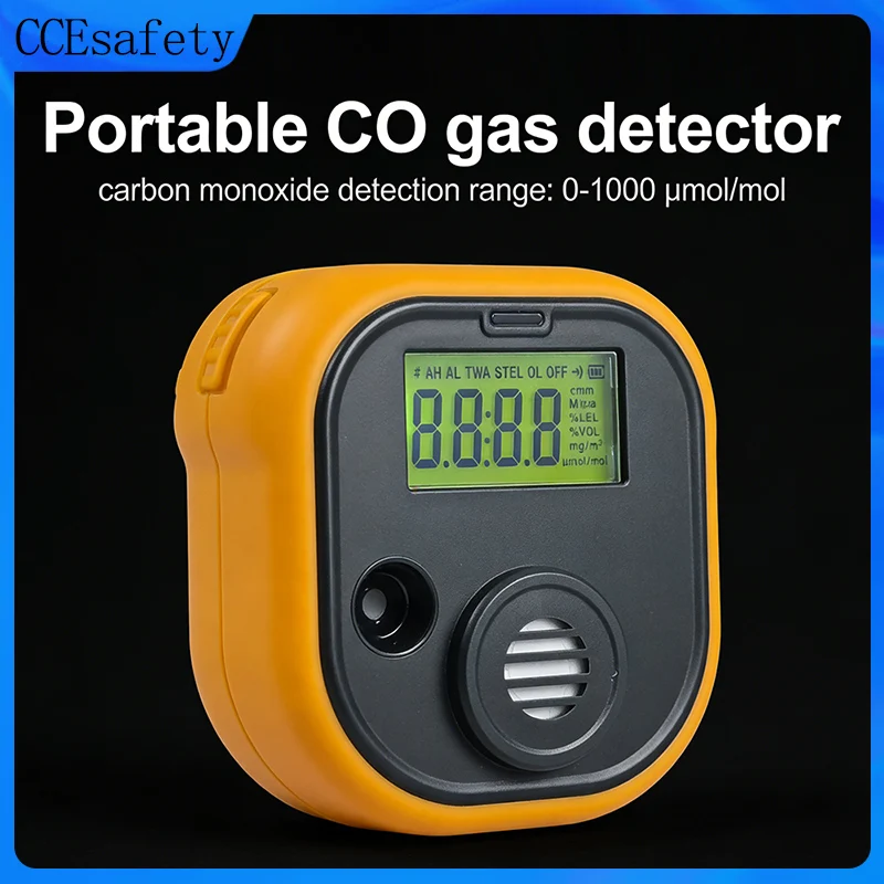 CCEsafety GC100 Portable CO Detector 0-1000 umol/mol Carbon Monoxide Detector CO Sensor Explosion-Proof Water-Proof For Camping