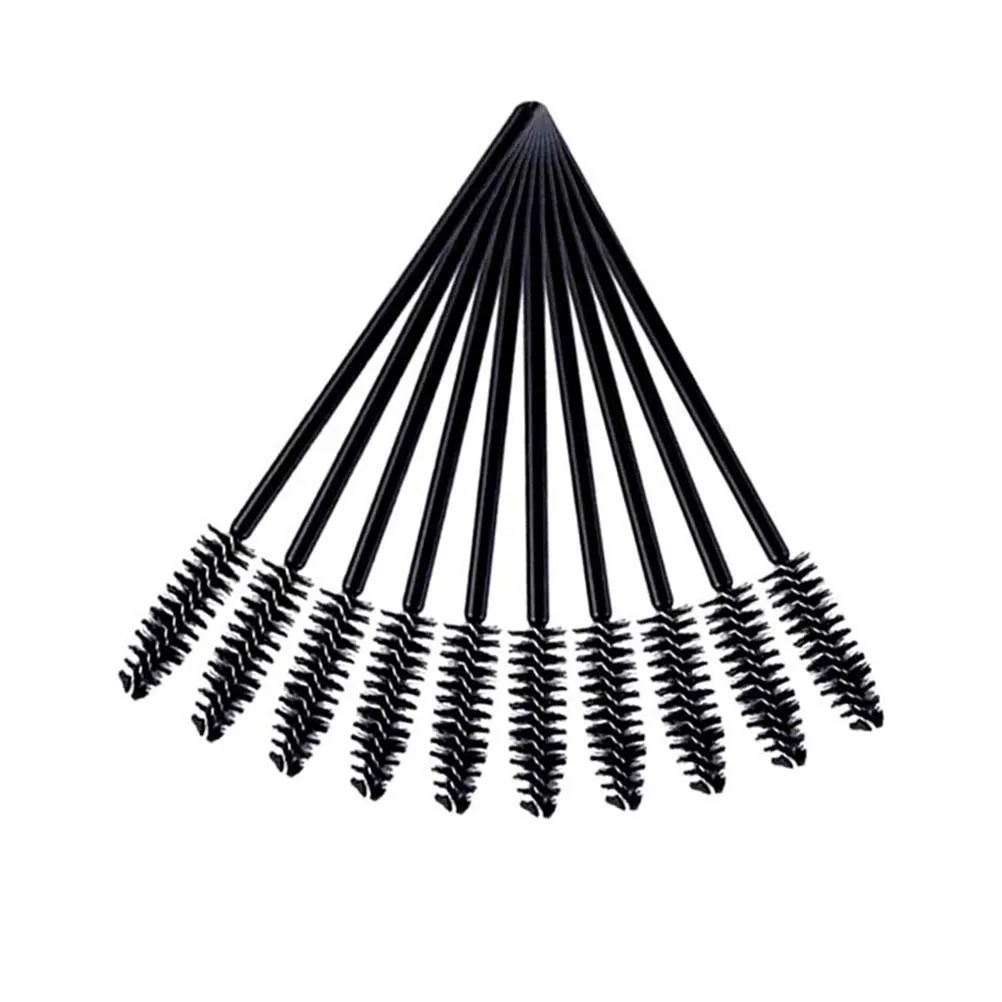 12 pièces outil de maquillage en Nylon pour cils pour Mascara faux cils Extension sourcils maquillage brosse à cils Kit de toilettage taille de voyage noir