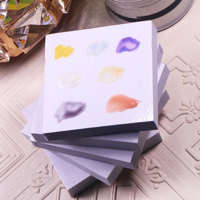 50 Stuks Nagellak Kleur Mengbak Waterdicht Papier Wegwerp Tinting Lijm Papier Tranenbare Nagel Toning Paletten Display Board