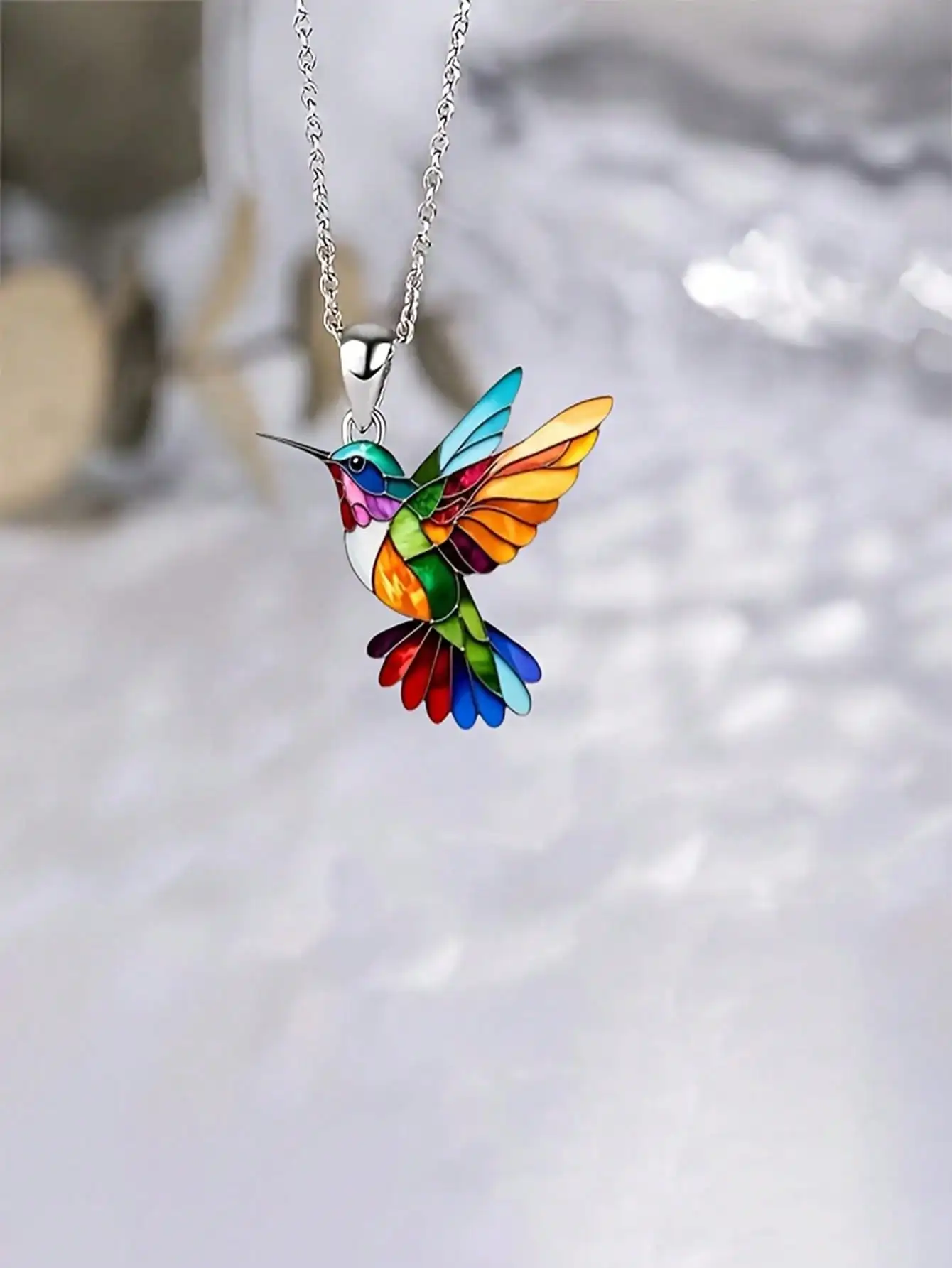 قطعة واحدة من قلادة قلادة الطيور اللامعة المستوحاة، ملحقات الرقبة على شكل سلسلة الترقوة الصيفية من الدوبامين