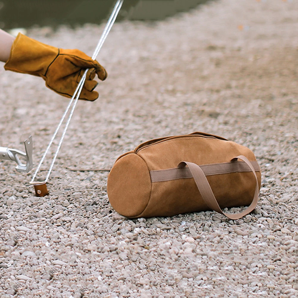 حقيبة التخييم وتد الخيمة الأرض المسامير حامل حقيبة غسلها قماش أدوات التخييم حقيبة التخزين خيمة حصة حقيبة يد التخييم الملحقات