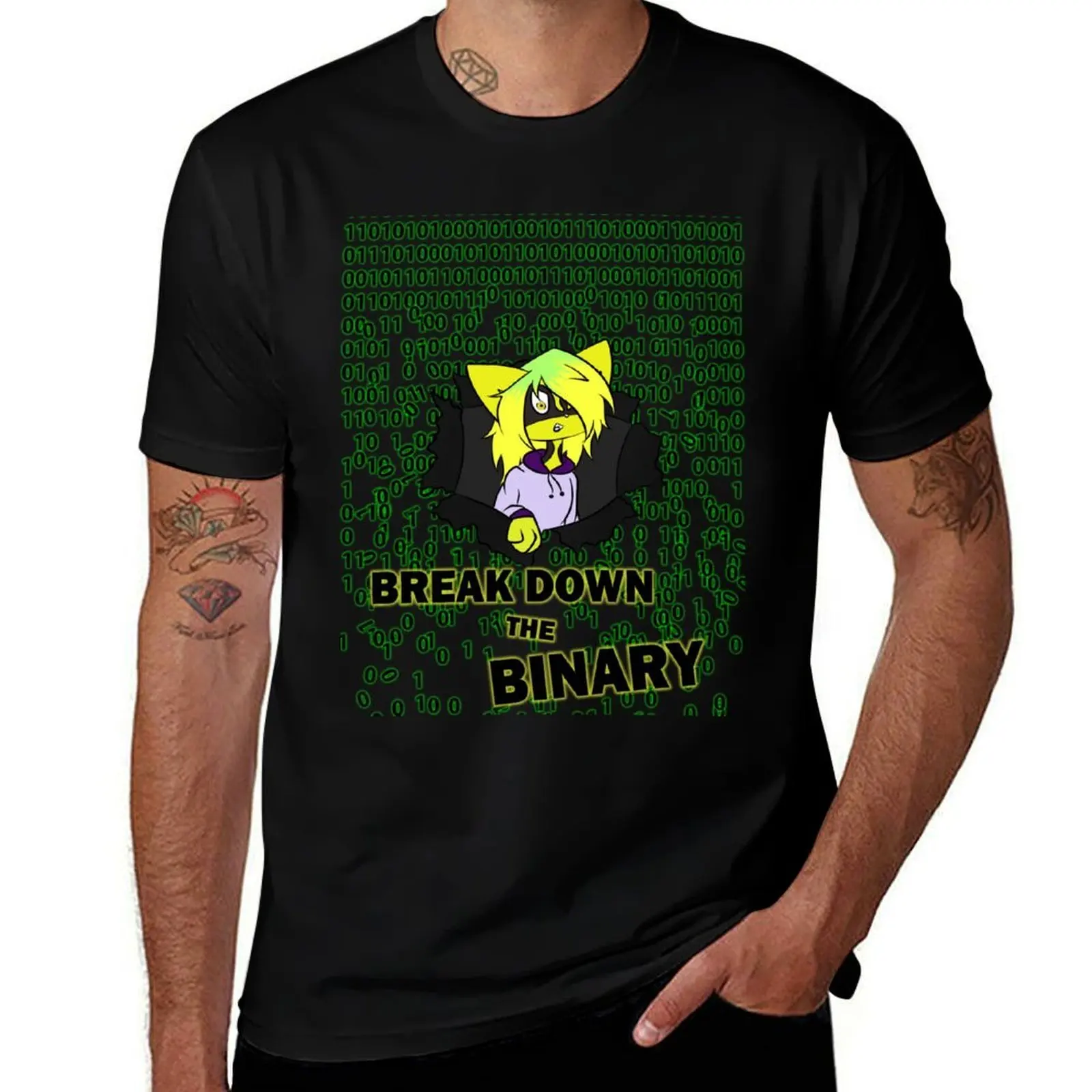 

Break Down the Binary T-Shirt graphic t shirts for man t shirts with prints men t shirt cotton 100% T-Shirt