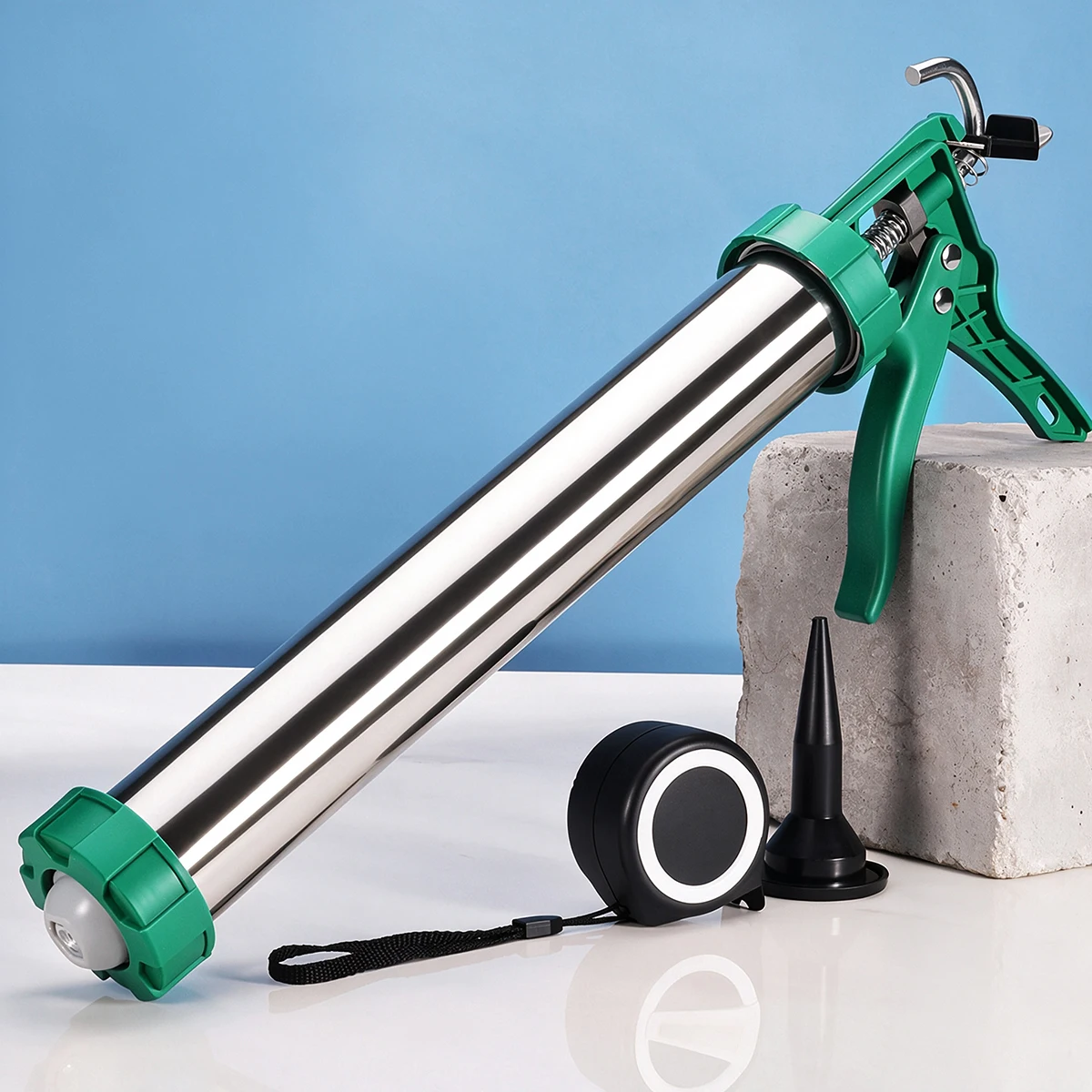 15 Inch Manual Caulking Glue Gun Stainless Steel Tube Auto Stop Labor-Saving​ For Window Door Construction Home Repair Tool image 6