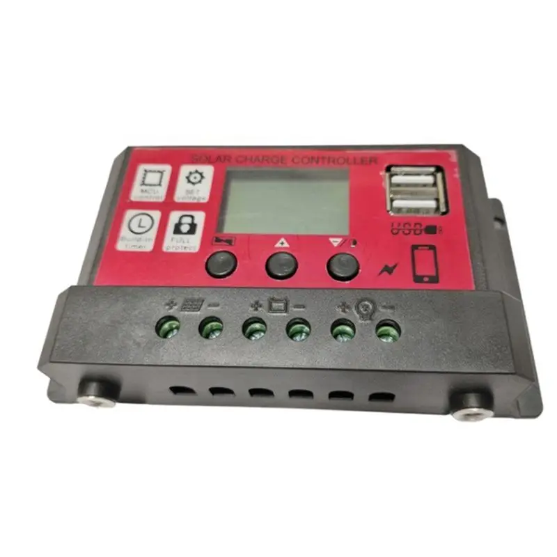 B27B Solar Controller 30A With DC Hole 12V 11.1V LCD Display Photovoltaic Charging USB Functionality