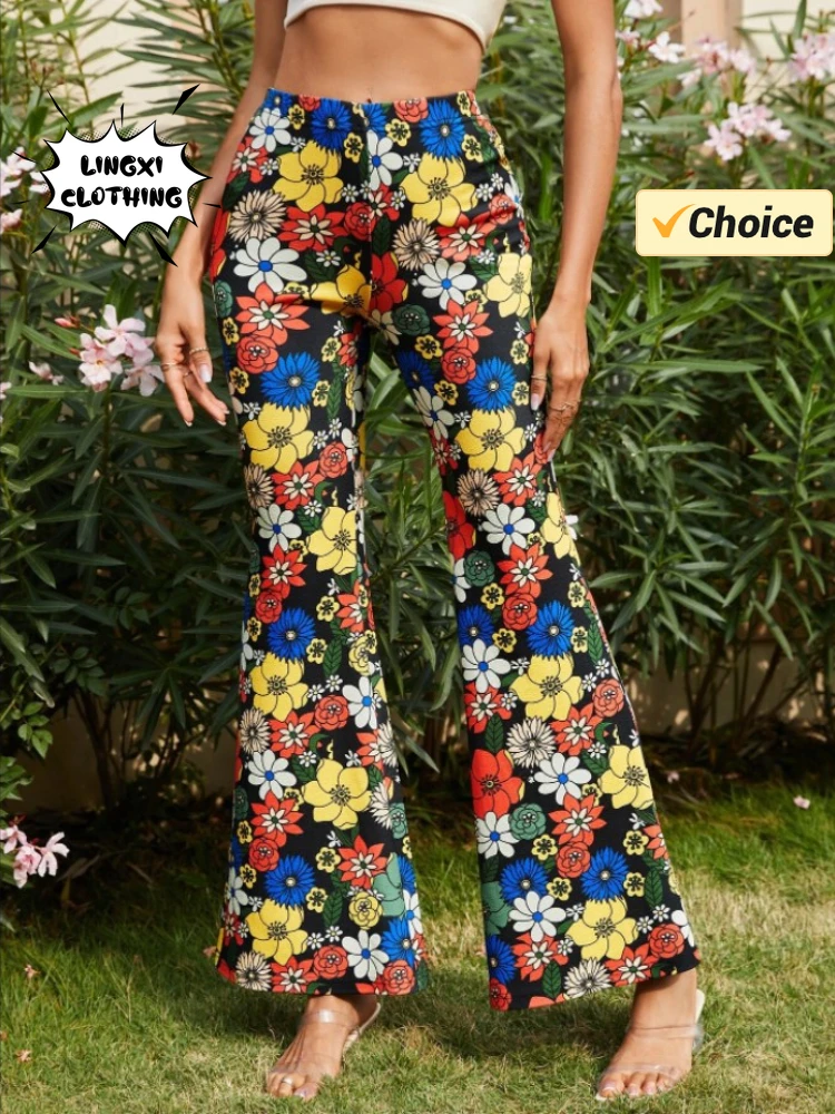 2024 Zomer Mode Nieuwe Elegante Vrouwen Fitness Broek Elastische Bedrukte Dames Yoga Sport Heup Closing Luid