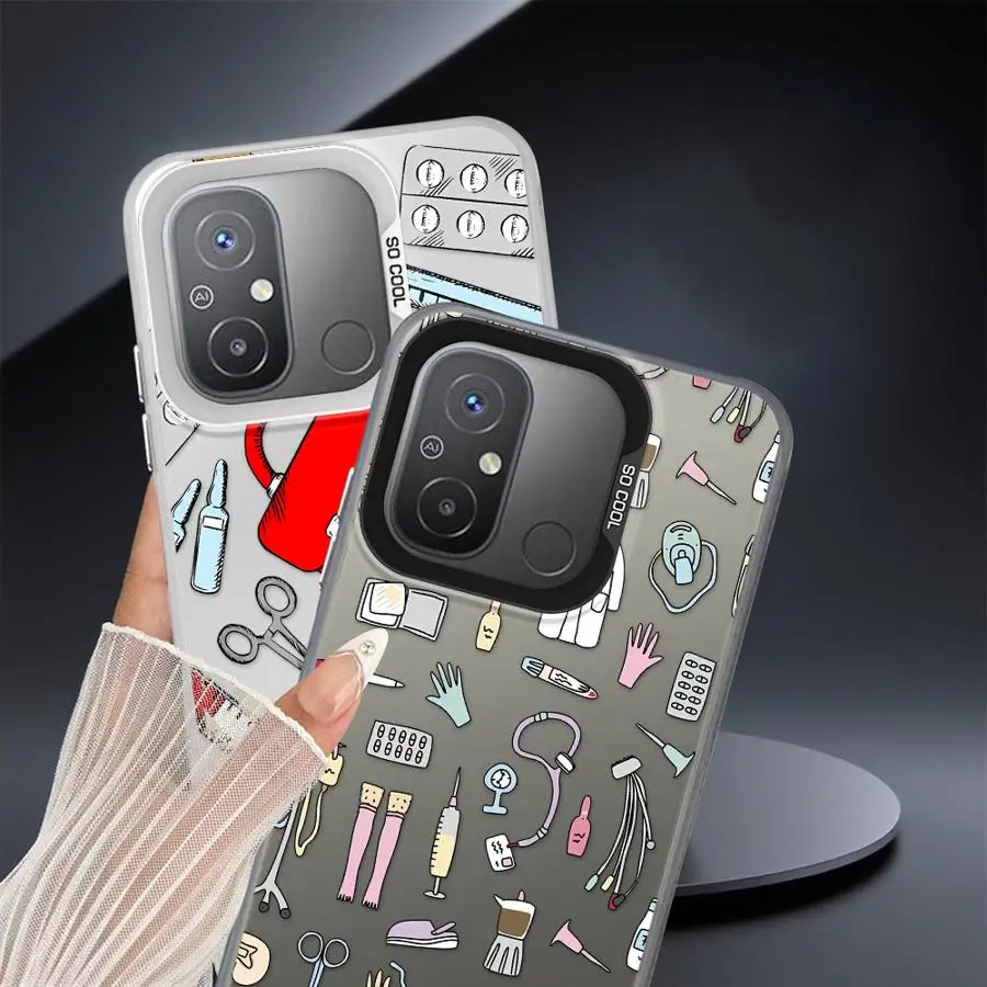 حافظة طبية رائعة للممرضات لهاتف Xiaomi Redmi Note 12 13 14 Pro Plus 10 11 Pro 11s 10s غلاف ناعم #4