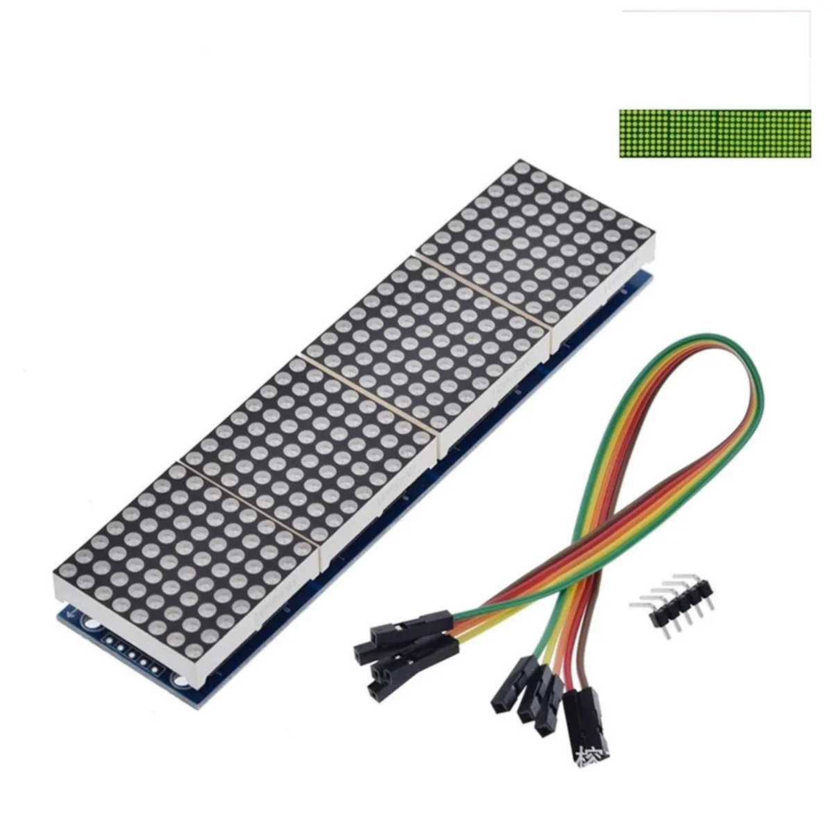 ABAB  Dot Matrix Module 8x8 Common Cathode LED Display 5V 4-in-1 with Wires Cable for DIY Projects C
