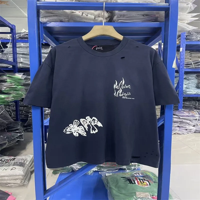 

Paly Hollywood Printed Pattern Washed Pure Cotton T-shirt