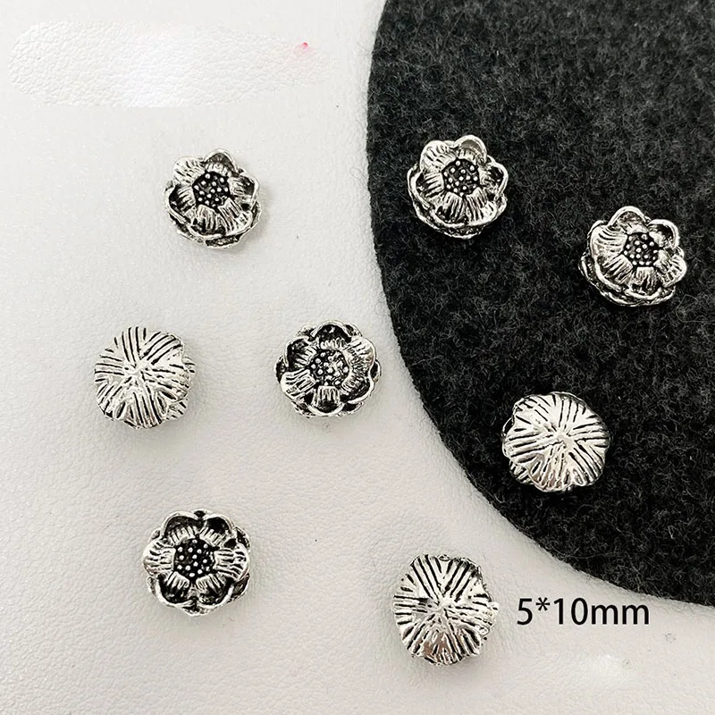 2 pezzi retrò leone decant farfalla loto fiore di pesco lega d'argento con perline fai da te braccialetto fatto a mano collana orecchini accesso gioielli