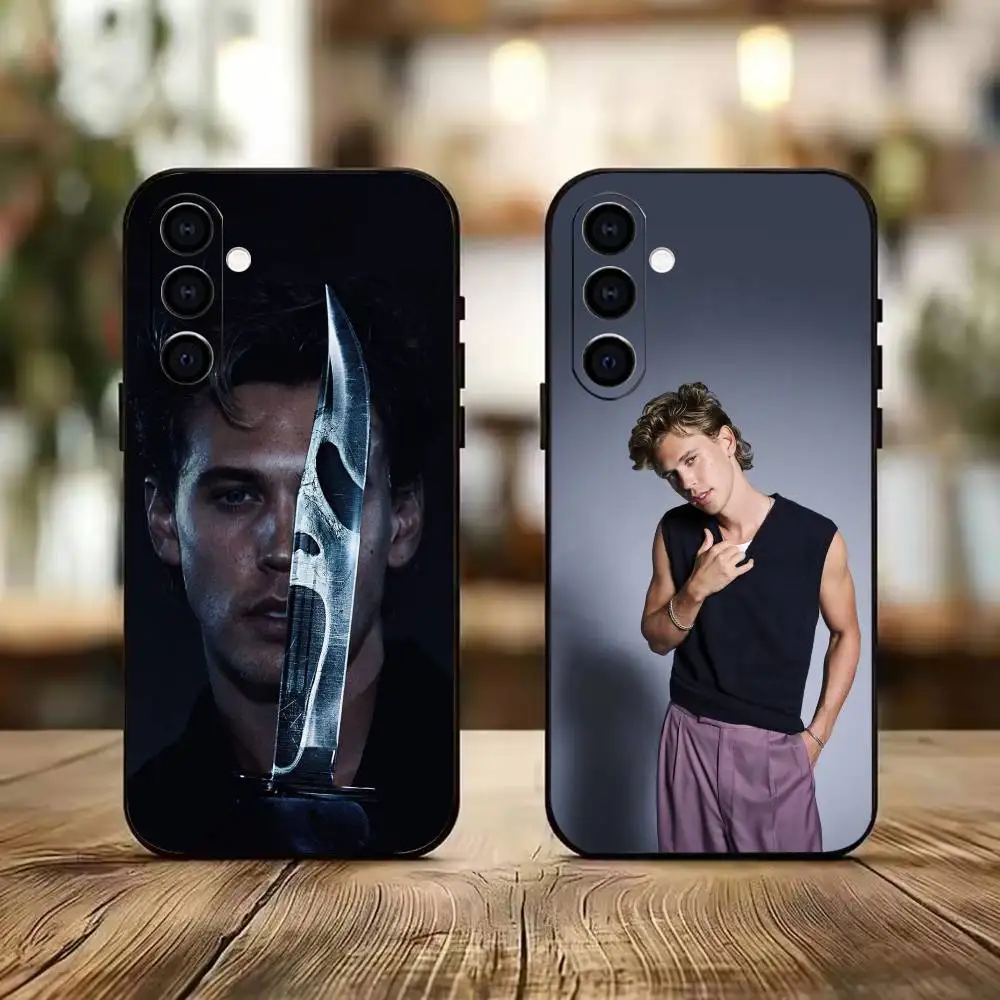 Handsome A-Austin butler Black Soft Silicone Phone Case for Samsung A73 20,21,22,31,32,52,53,72