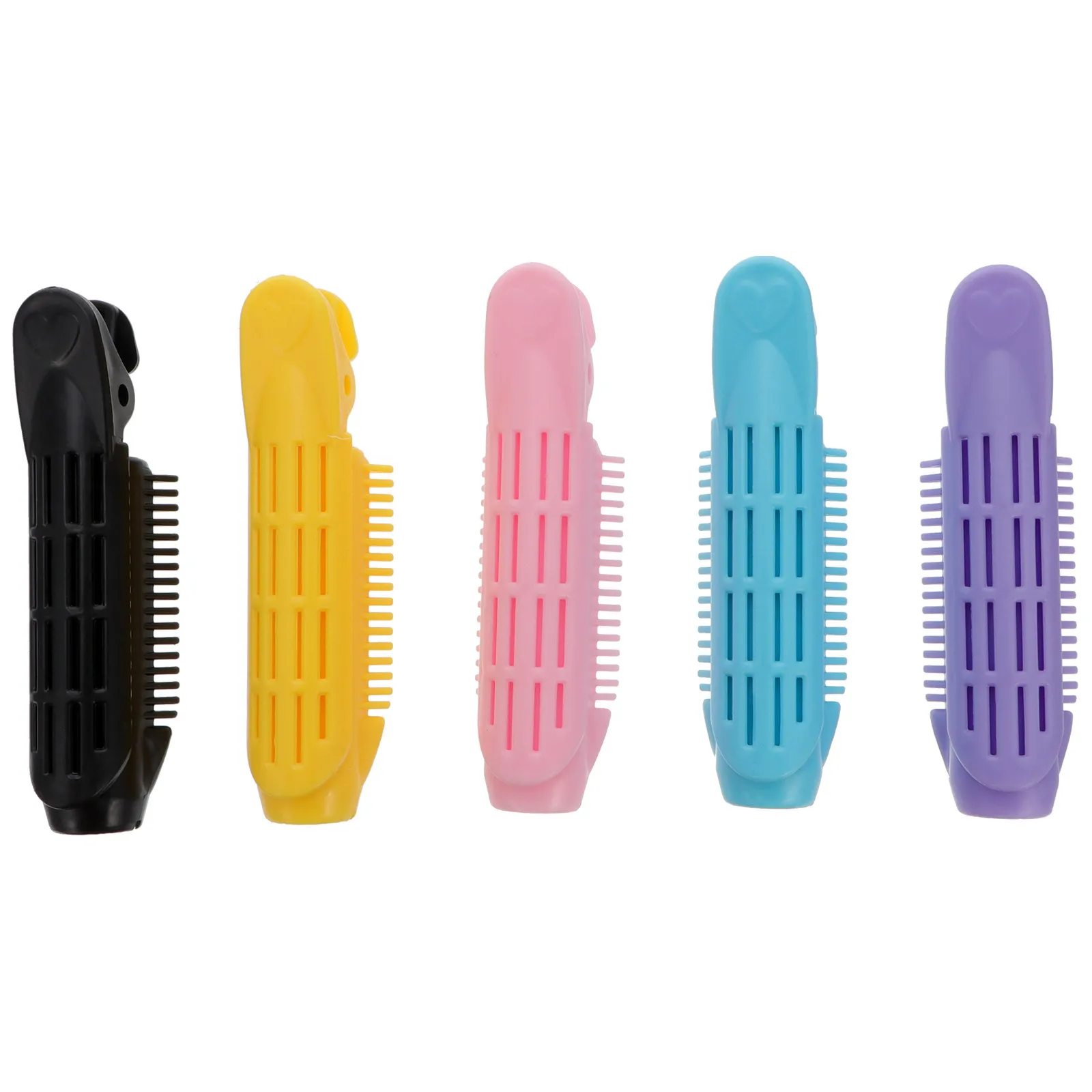 5Pcs Plastic Hair Rollers Big Wave Hair Styling Curler Clip Firm Hold Easy Use Hairdressing Tool Home Travel Big Wave Clip view 4