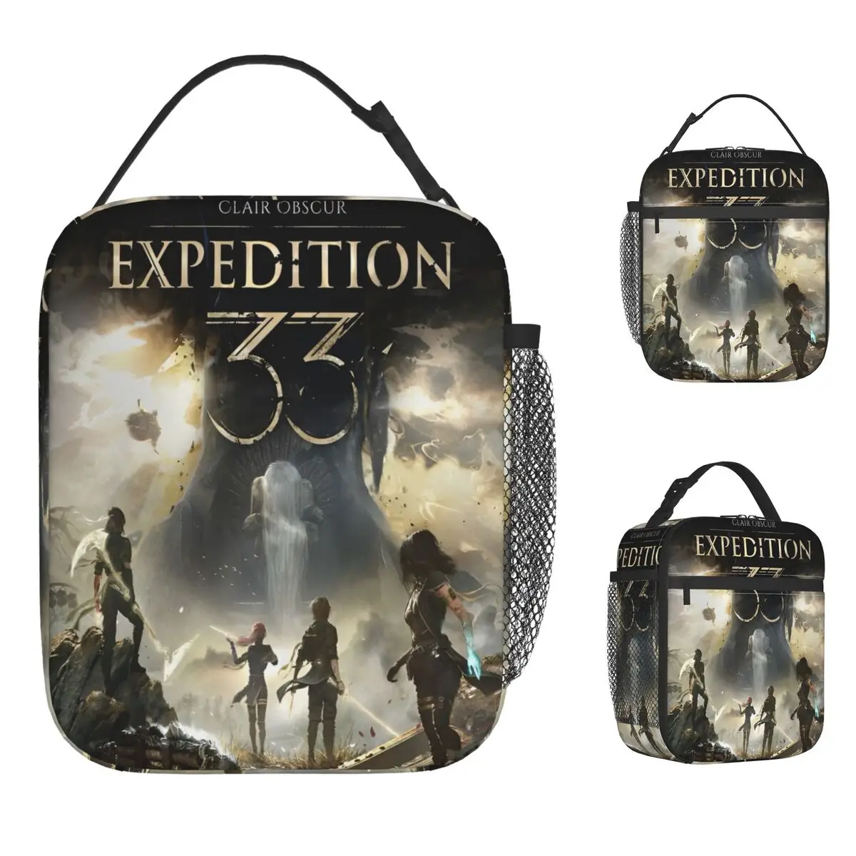 

Clair Obscur Expedition 33 Lunch Bag Funny Lunch Box For Women Travel Portable Insulated Bag Waterproof Graphic Lunch Bags