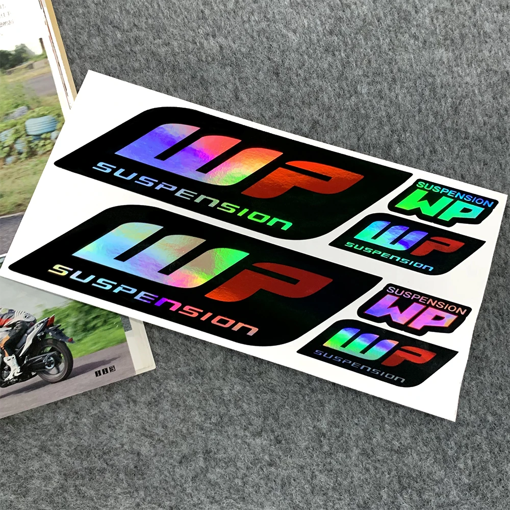 For Kawasaki Honda SUZUKI DUCATI Benelli Motorcycle Shocker Stickers WP Suspension Fork Damper Decal MotorBike Accessories