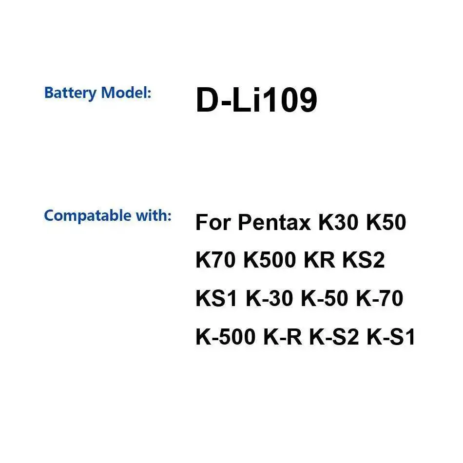 Camera Battery D-Li…