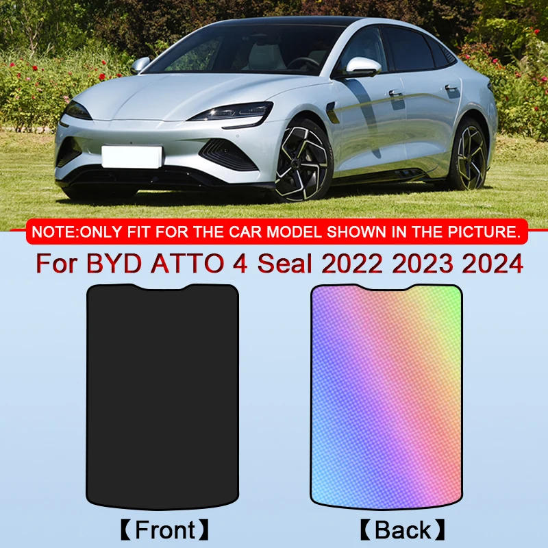 

Fit For BYD ATTO 4 Seal 2022 2023 2024 Colorful Ice Crystal Car Roof Sunshade Car Clip-on Sunroof Skylight Blind Shading Cover