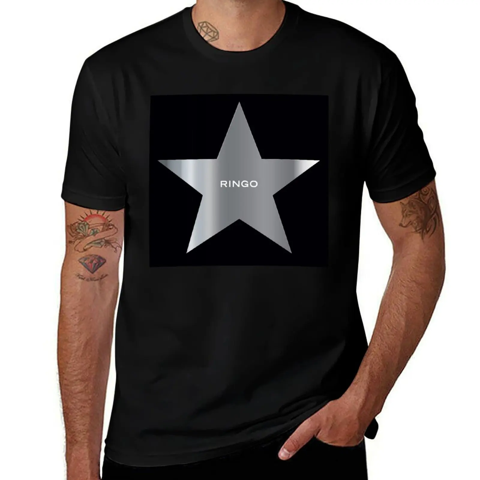 Ringo Logo The White Starr T-Shirt Casual Daily Graphic Tee