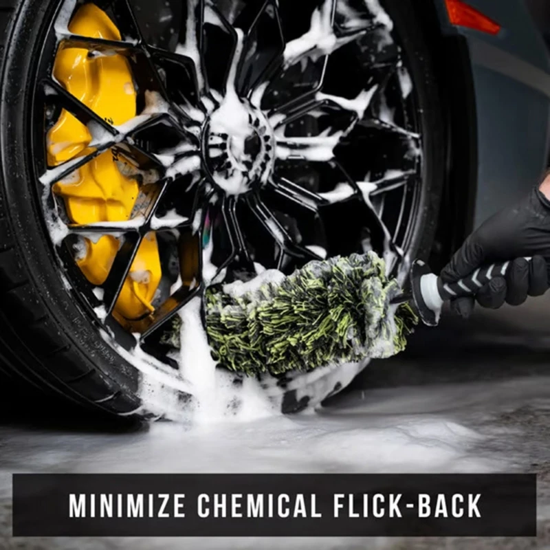 Ergonomic Wheel Rims Cleaning Brush With Plastic Bristles For Efficient Car Detailing Professional Grade Rims Cleaner