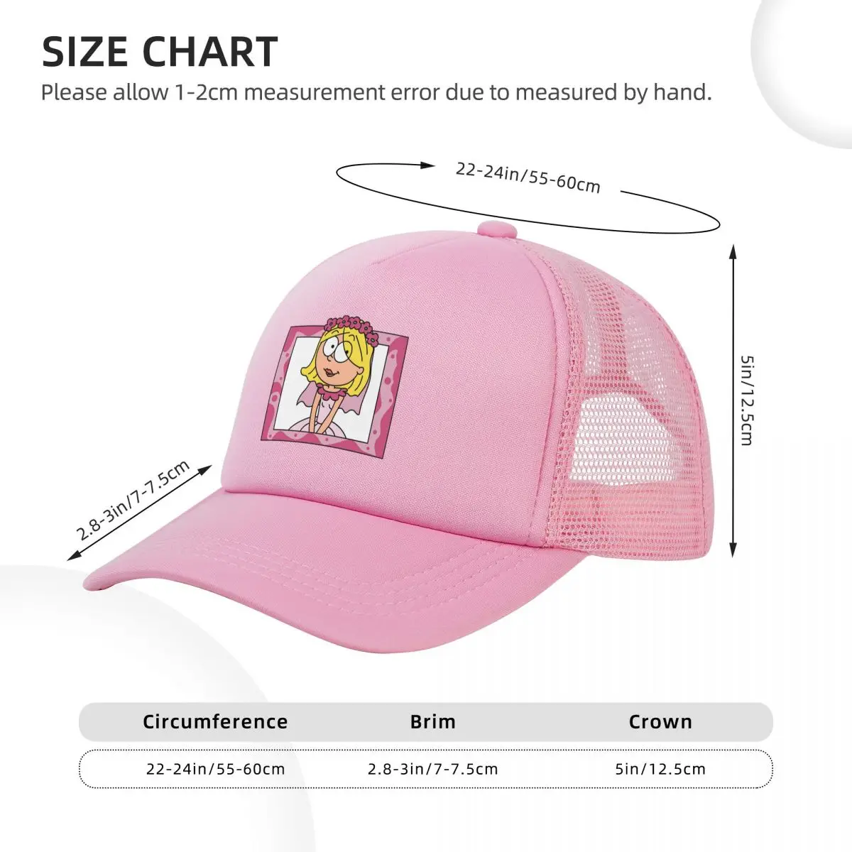 Lizzie Mcguire Mesh Baseball Caps Snapback Fashion Baseball Hats Breathable Casual Casquette Outdoor For Men's And Women's