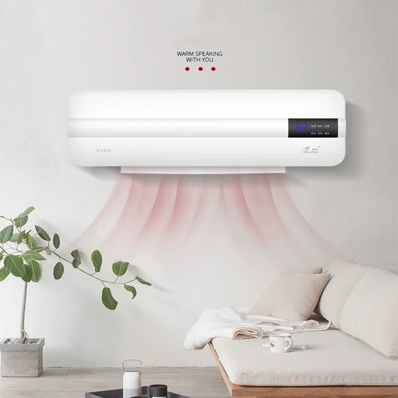 New Energy-saving Air conditioner Wall-mounted portable Heating Fan Home Dormitory timing free installation Remote control AC-07