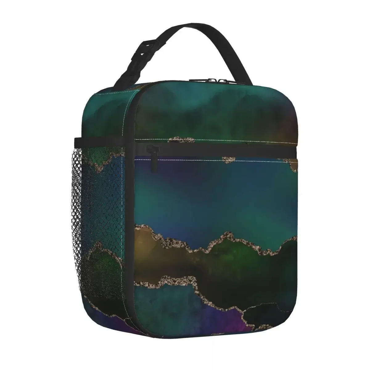 Dark Ombre Lunch Bag Colorful Print Picnic Lunch Box For Men Kawaii Custom Tote Food Bags Oxford Portable Insulated Cooler Bag