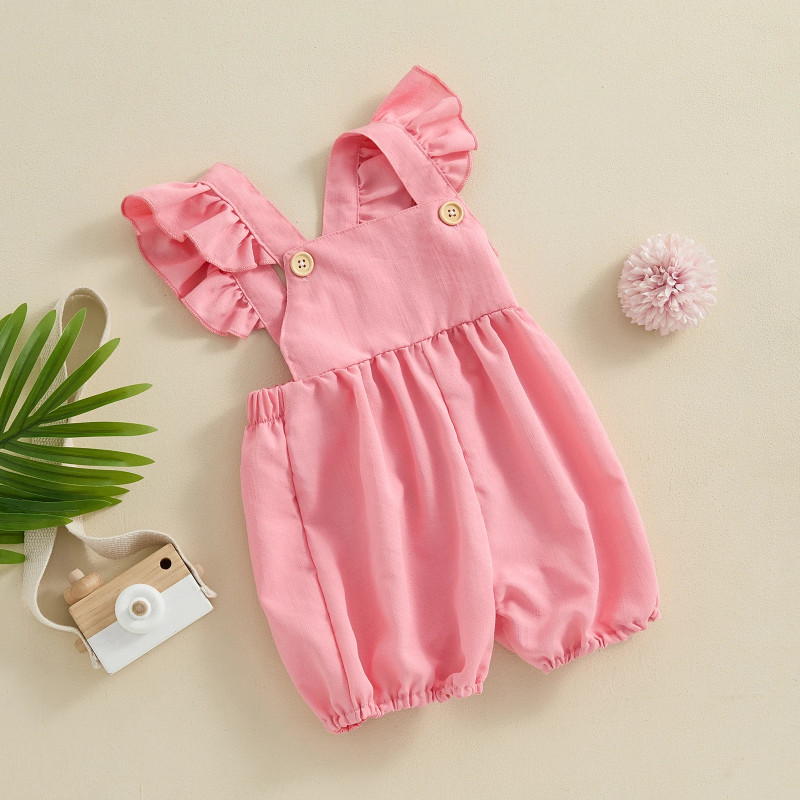 Infant Toddler Baby Girls Romper Ruffle Sleeveless Jumpsuit Summer Causal Girls Clothing