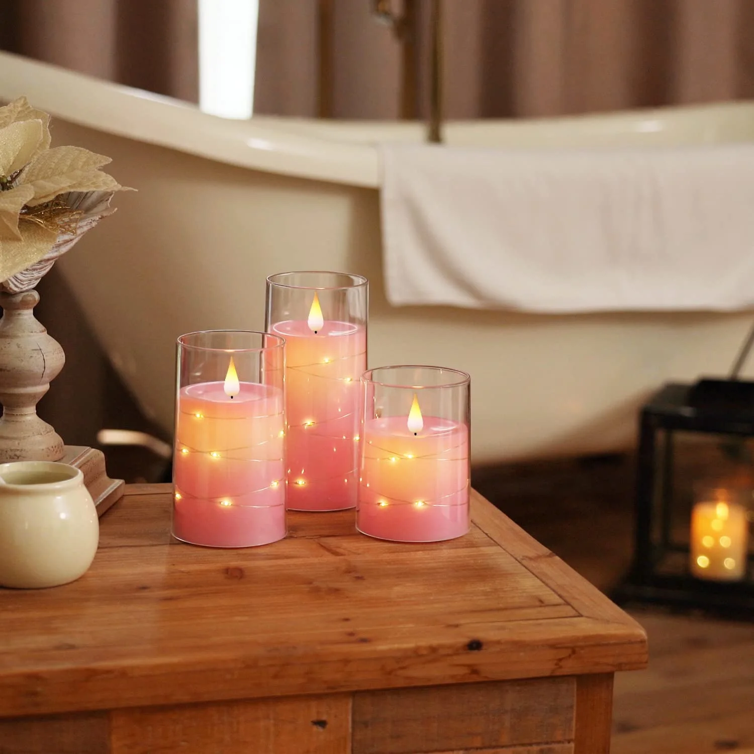 

Electronic candles LED candles for home decoration LED light strips with remote control LED glass candles Christmas wedding part