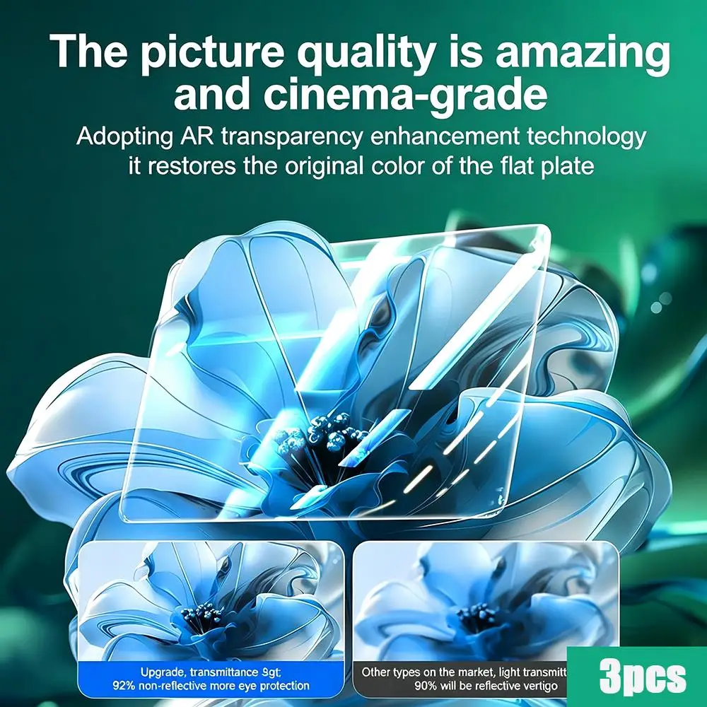 3PCS Anti-Scratch Screen Protectors for Samsung Galaxy S10 S9 FE Plus Tab A11 A9 Plus HD Anti-Fingerprint One-Touch Installation