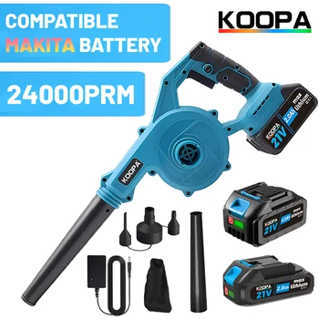 Koopa Tool 잔디 관리를 위한 2-in-1 휴대용 미니 송풍기, 24000RPM 휴대용 전기 리프 송풍기