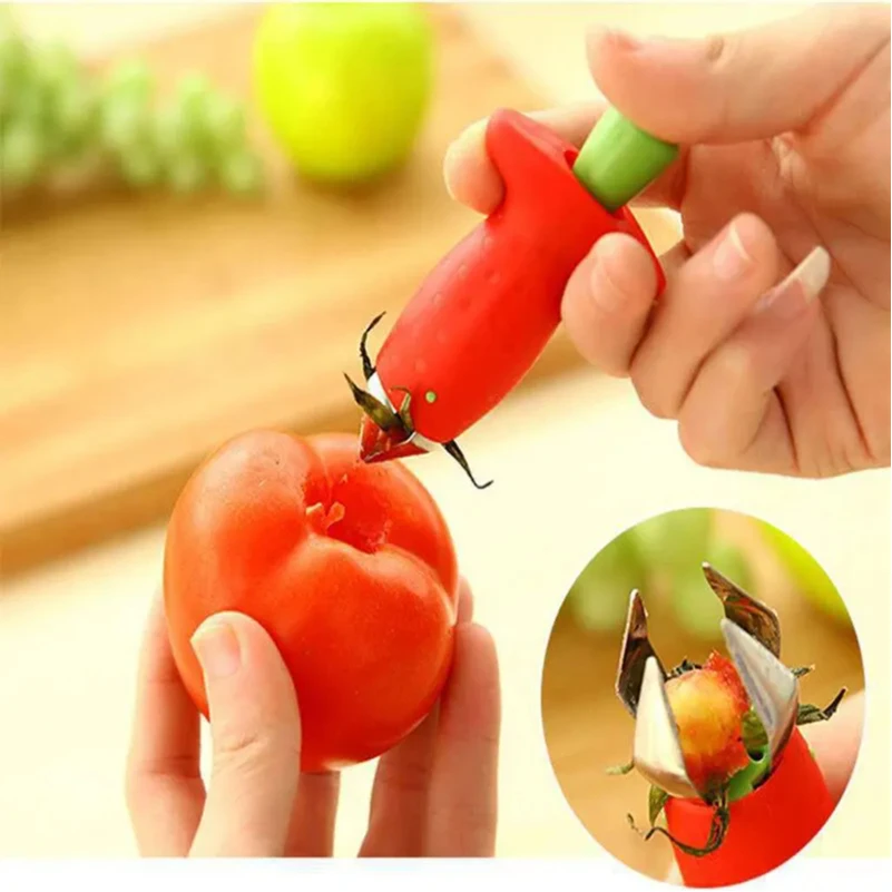1pc Strawberry Stem Remover Tomato Stem Remover Pineapple Hole Seed Remover Vegetable Cutter Kitchen Gadget view 3