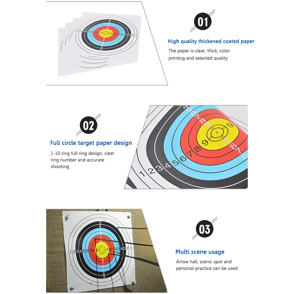 Professional Archery Targets Paper Shoot Practice Training Dartboard Papers