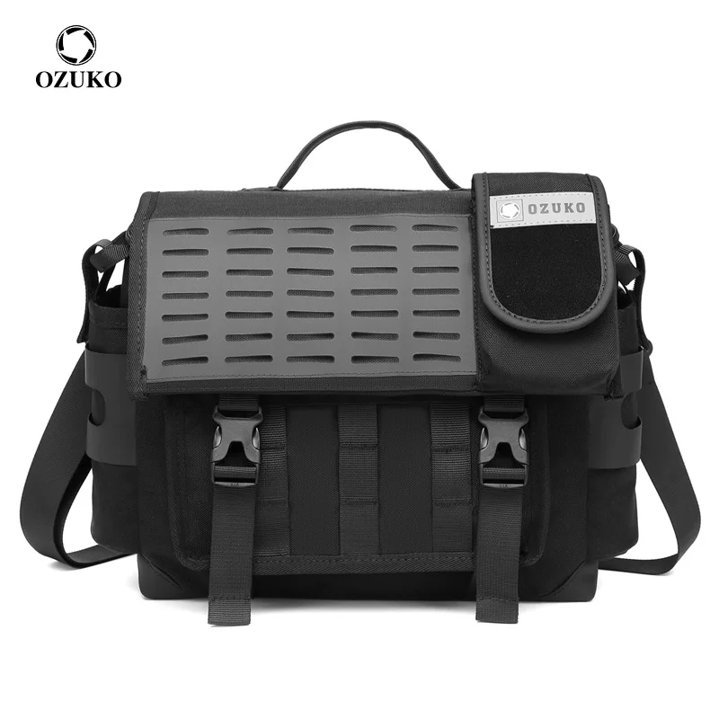 

OZUKO Stylish Crossbody Bag Men's Cross Solid Casual Messenger Bag Business Commuter Unisex Multi-functional Shoulder Bag