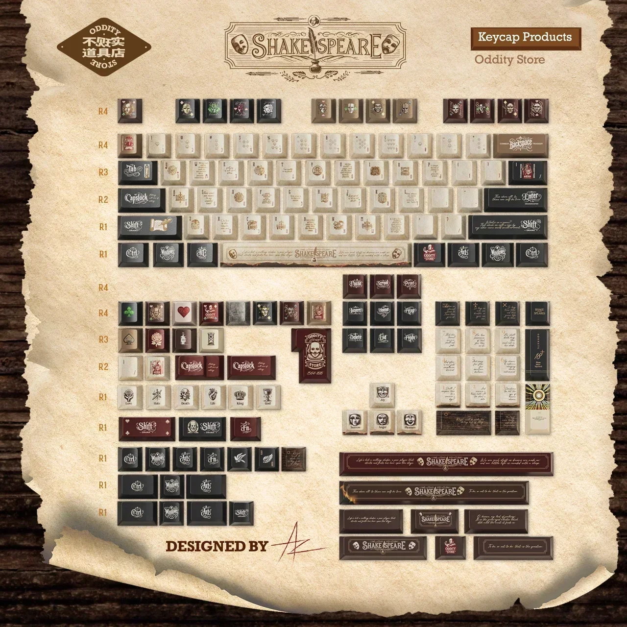 Ace keycaps Original height PBT1.6 thick 152 pcs Design Original retro