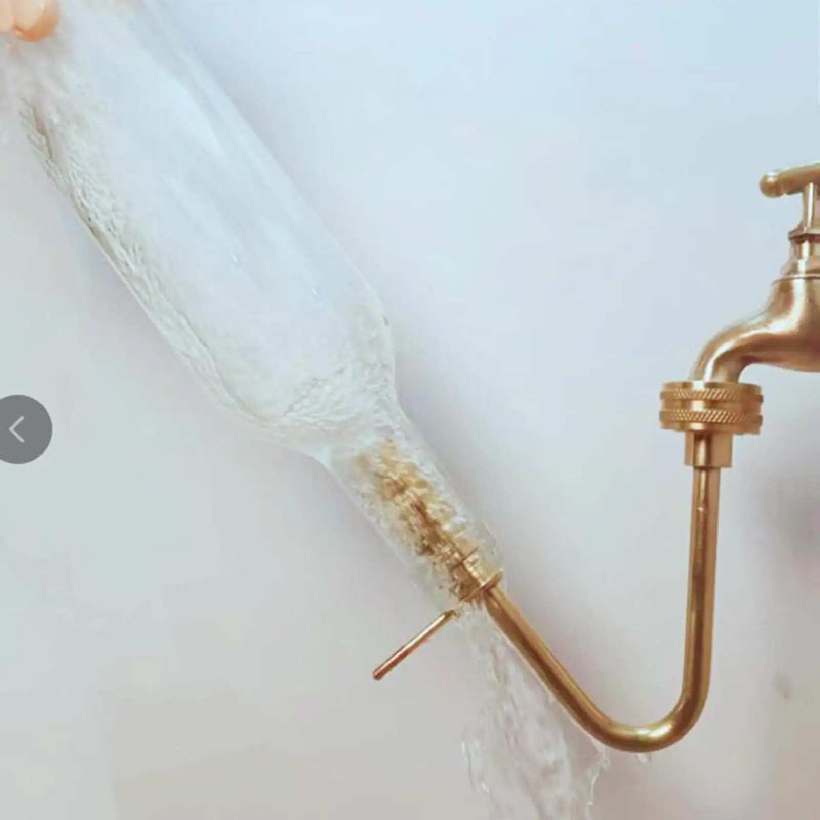 Brass Single Blast Bottle Washer with Sink Faucet Adapter Wine Rinser Jet Bottle and Carboy Washer for Home Beer Brewing Wine