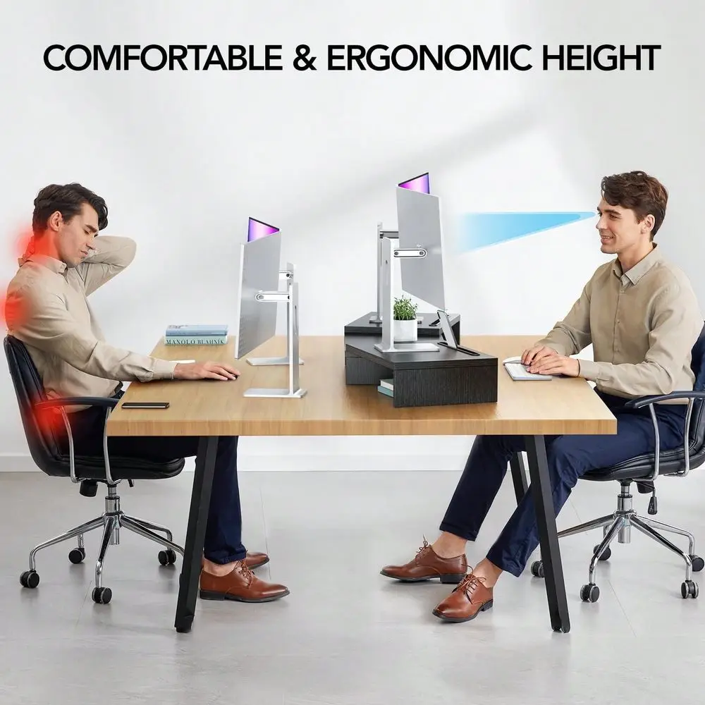 Dual Monitor Stand For 2 Monitors, Monitor Stand For Desk, Adjustable Computer Monitor Stand With 2 Slot, Multifunctional Deskt