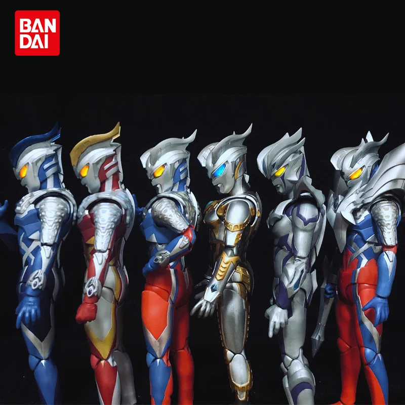 

Original Bandai SHF Ultimate Shining Ultraman Zero Action Figure Ornament Decoration Collection Tridiga Blazer Birthday Gift