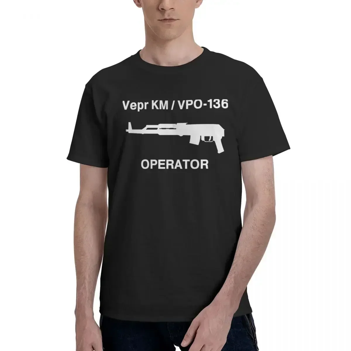 Vepr KM VPO 136 OPERATOR Round Collar TShirt Escape from Tarkov FPS RPG MMO Game Fabric Original T Shirt Man's Tops Fashion